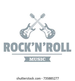 Rock N Roll Logo. Simple Illustration Of Rock N Roll Vector Logo For Web