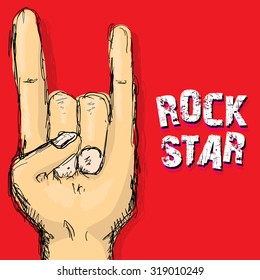 rock n roll music background. rock n roll icon. Rock concert poster design template