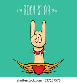 rock n roll music background. rock n roll icon. Rock concert poster design template