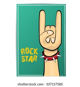 rock n roll music background. rock n roll icon. Rock concert poster design template