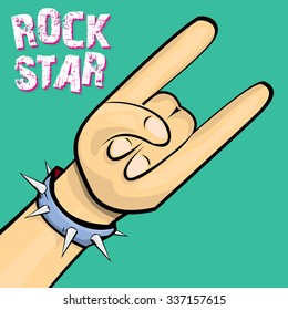 rock n roll music background. rock n roll icon. Rock concert poster design template