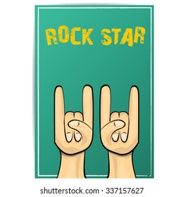 rock n roll music background. rock n roll icon. Rock concert poster design template