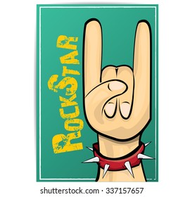 rock n roll music background. rock n roll icon. Rock concert poster design template