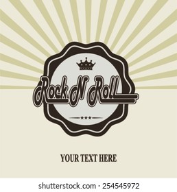 rock n roll music Vector Vintage Background 