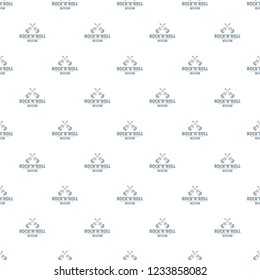 Rock n roll pattern vector seamless repeat for any web design