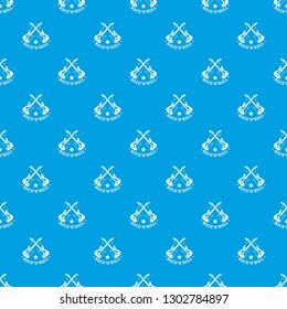 Rock n roll pattern vector seamless blue repeat for any use