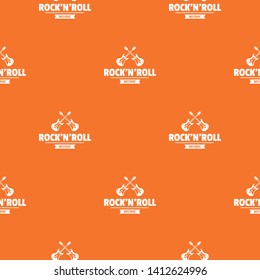 Rock n roll pattern vector orange for any web design best