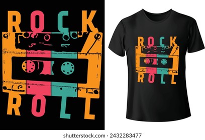 Rock "N" Roll T Shirt Design for Music T Shirt