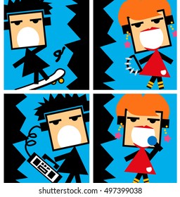 rock n roll vector