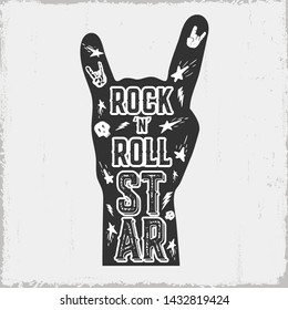 Rock n Roll vintage sign.