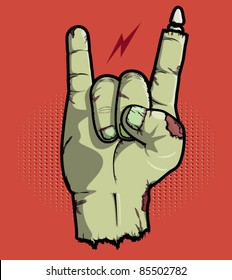 Rock Is Not Dead With This Rock On Hand Symbol