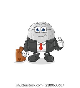 the rock office worker mascot. cartoon vector