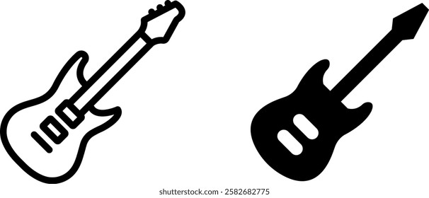 Rock On: Electric Guitar Vector Icon Set