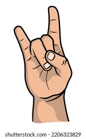 Rock on gesture symbol vector illustration