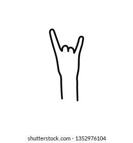 Rock on hand gesture