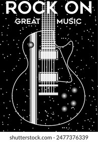 ROCK ON MUSIC VECTOR ILLUSTRATION