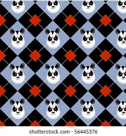 rock panda seamless