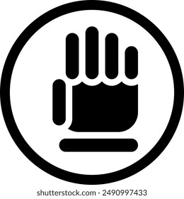 tijera de papel de roca, icono de Vector de mano de papel