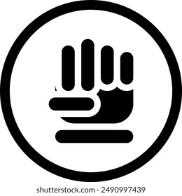 rock paper scissor, rock hand  vector