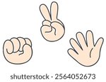 Rock, Paper, Scissors hand sign