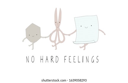 Rock Paper Scissors Illustration design