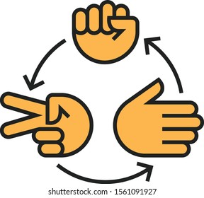 Rock Paper Scissors Roshambo Game Icon