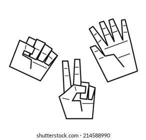 Rock  paper  scissors  vector illustration