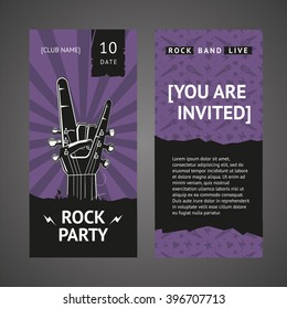 Rock party invitation