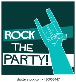 Rock The Party (Vector Illustration Poster Design)