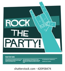 Rock The Party (Vector Illustration Poster Design)