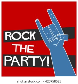 Rock The Party (Vector Illustration Poster Design)