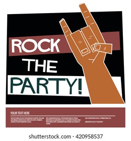 Rock The Party (Vector Illustration Poster Design)