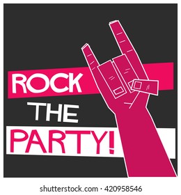 Rock The Party (Vector Illustration Poster Design)