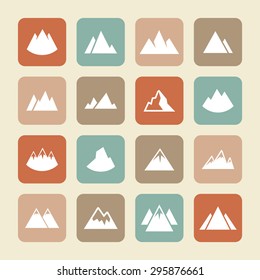 Rock peak icons