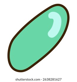 Rock, pebble, little stone hand drawn illustration, isolated vector. Line art style design. Summer clip art, seasonal element, print. Holidays, vacations, beach landscape, sea ocean scene