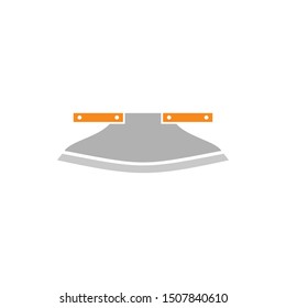 Rock Pizza Knife icon. Flat illustration of rocker pizza knife vector. rock pizza knife sign