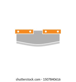 Rock Pizza Knife icon. Flat illustration of rocker pizza knife vector. rock pizza knife sign
