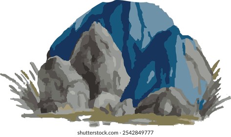 rock png or rock cutout on white background	