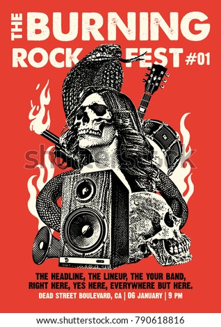 rock poster flyer art