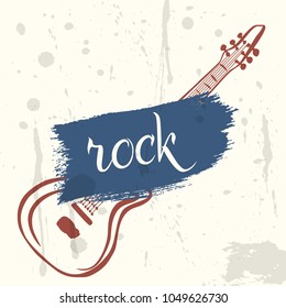 rock poster in grunge style
