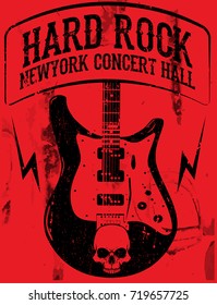 Rock poster, vintage rock and roll typographic for t-shirt; tee design; poster; vector illustration