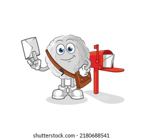 the rock postman vector. cartoon character