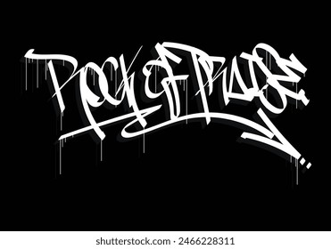 ROCK OF PRAISE graffiti tag word design