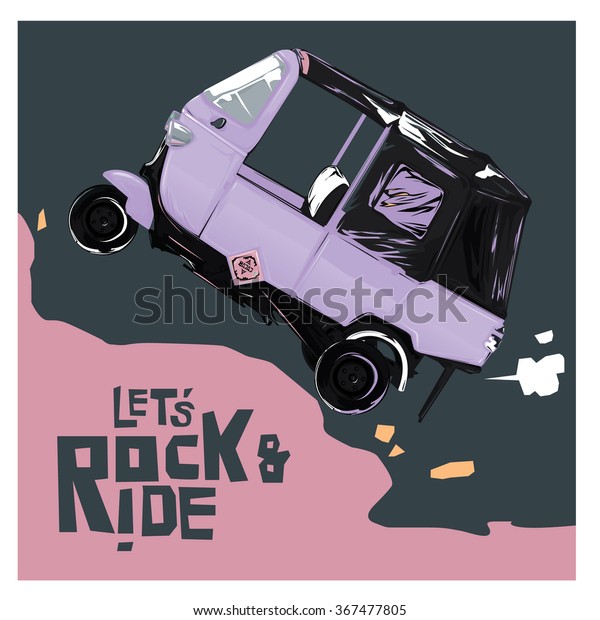Rock, Ride and Race the\
car