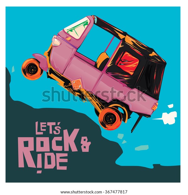Rock, Ride and Race the\
car