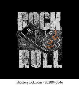 gráfico de tipografía abstracta de rock and roll para la impresión de camisetas y más usos.
