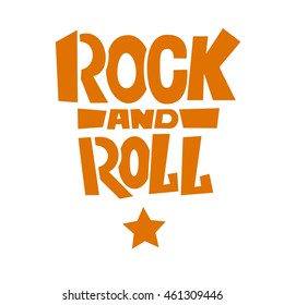 Rock and roll background design. Vector illustration.