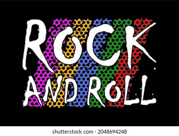 rock and roll design typography vector t shirt for print