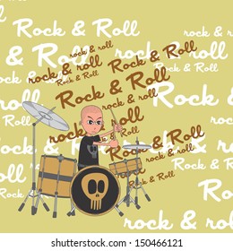 rock and roll drummer art page