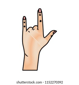 rock and roll with fingers